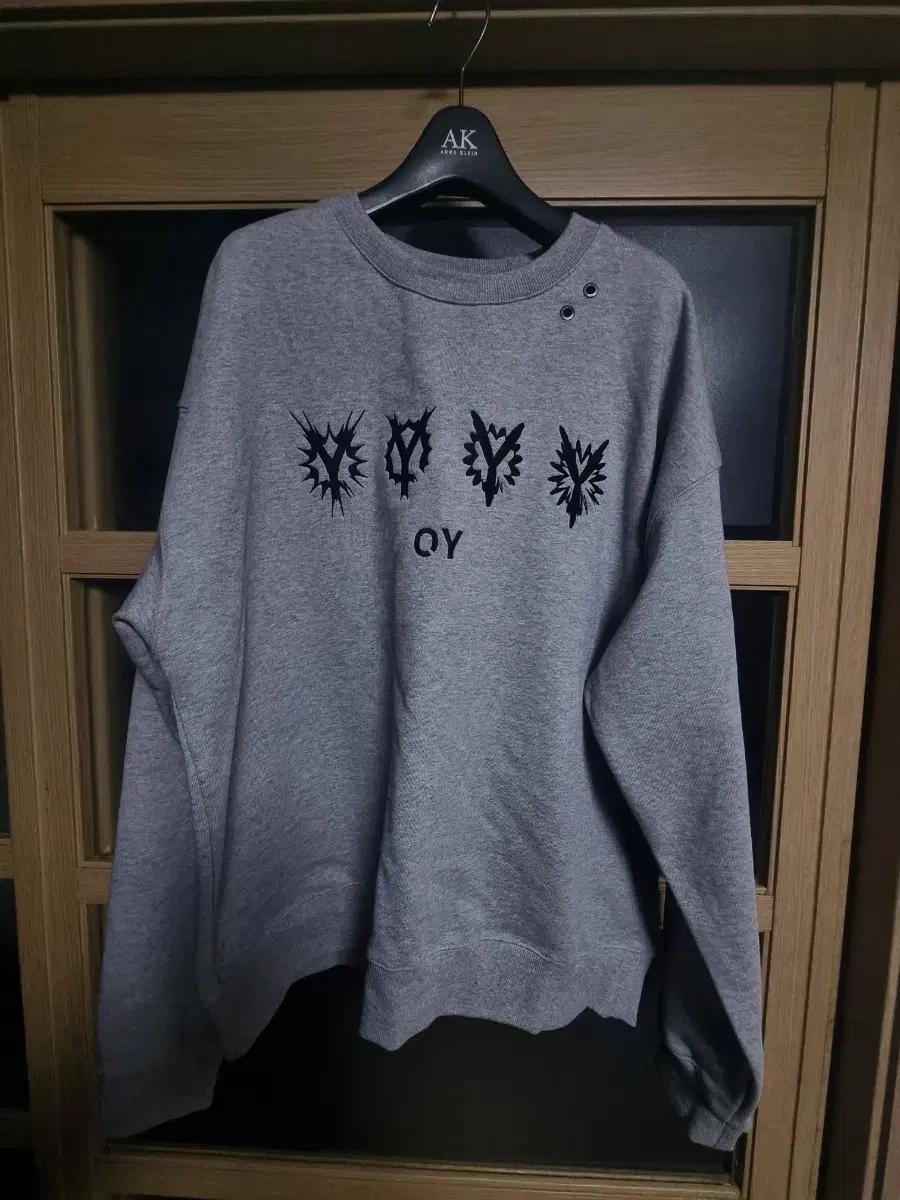 oY 프린팅 맨투맨 그레이 XL