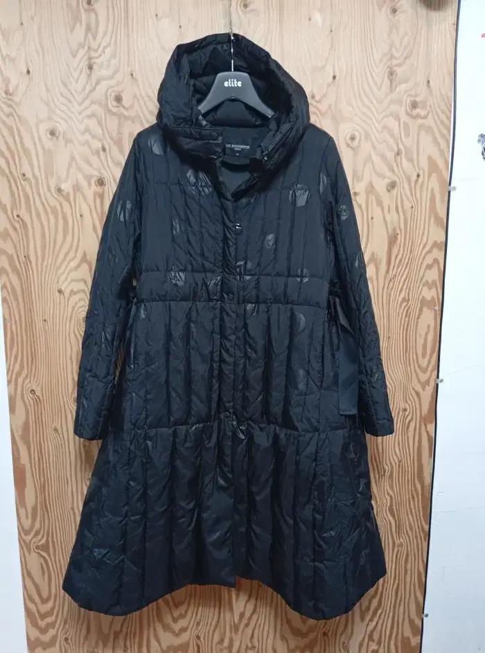 이상봉에디션 구스다운 후드 롱패딩 코트