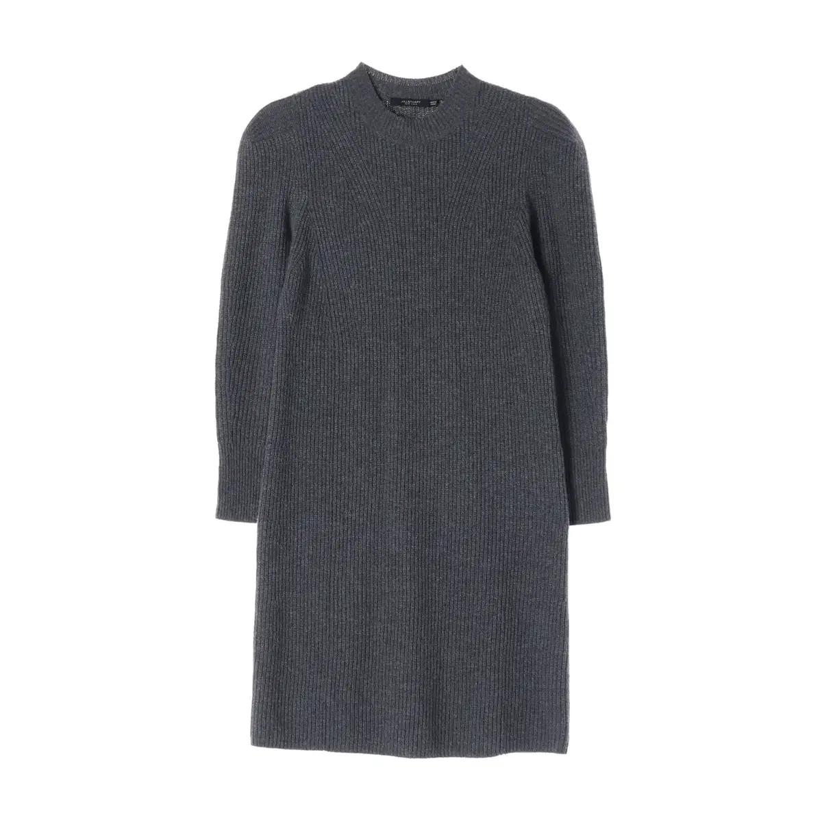 질스튜어트 울100% 차콜 긴팔 라운드 니트원피스