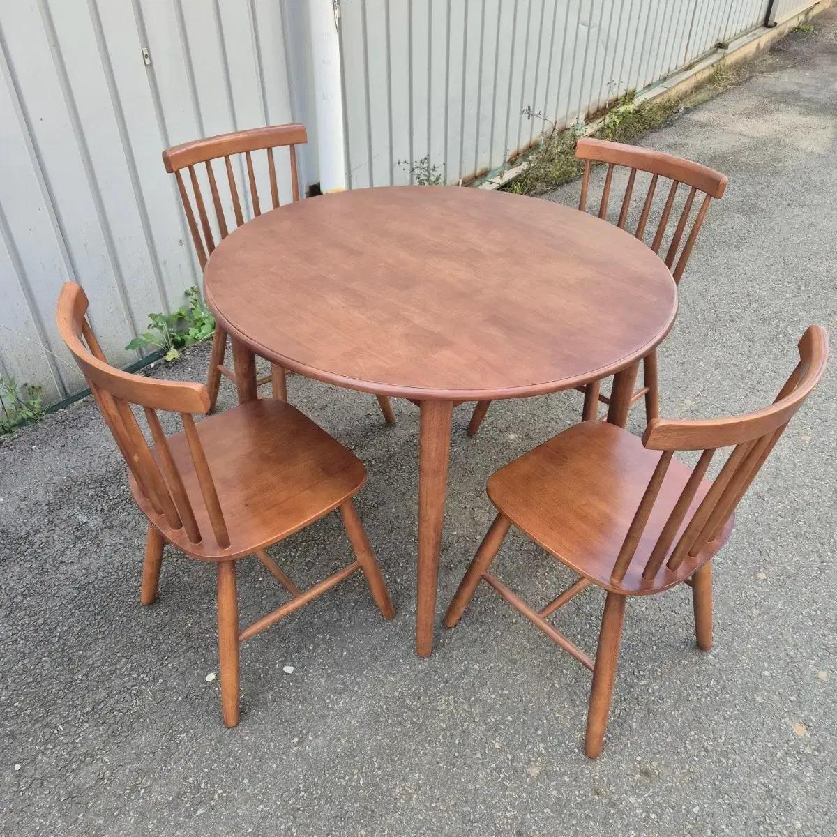 원목 원형 테이블 카페 빈티지 감성 자야캠핑 식탁