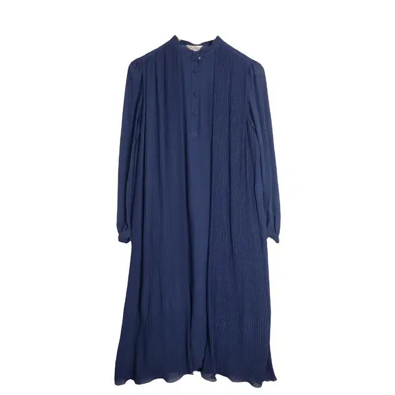 PETITANNE 빈티지 블루 쉬폰 롱원피스 [M] 레트로 롱드레스