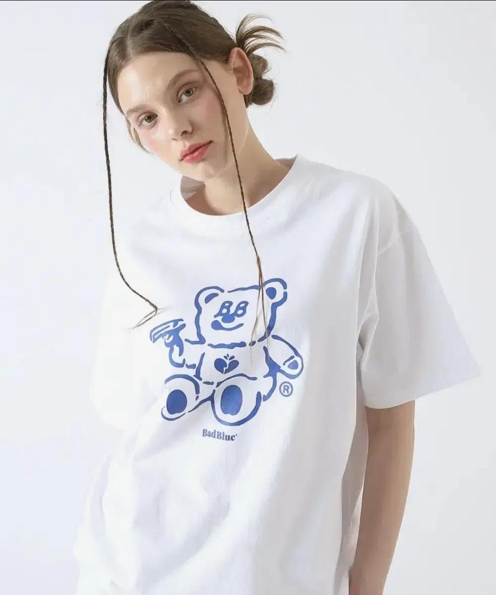 배드블루 BadBear Tee White