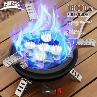 무료배송) 16000W고화력 휴대용 캠핑 버너 가스 스토브 어댑터 포함