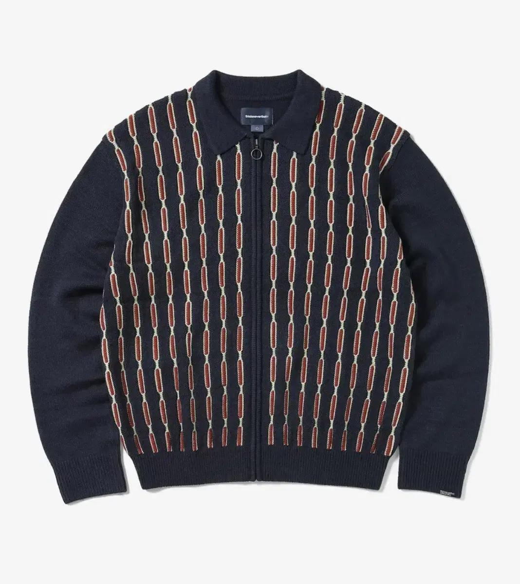 디스이즈네버댓 체인 집업 폴로 네이비 XL Chain ZipUp Polo