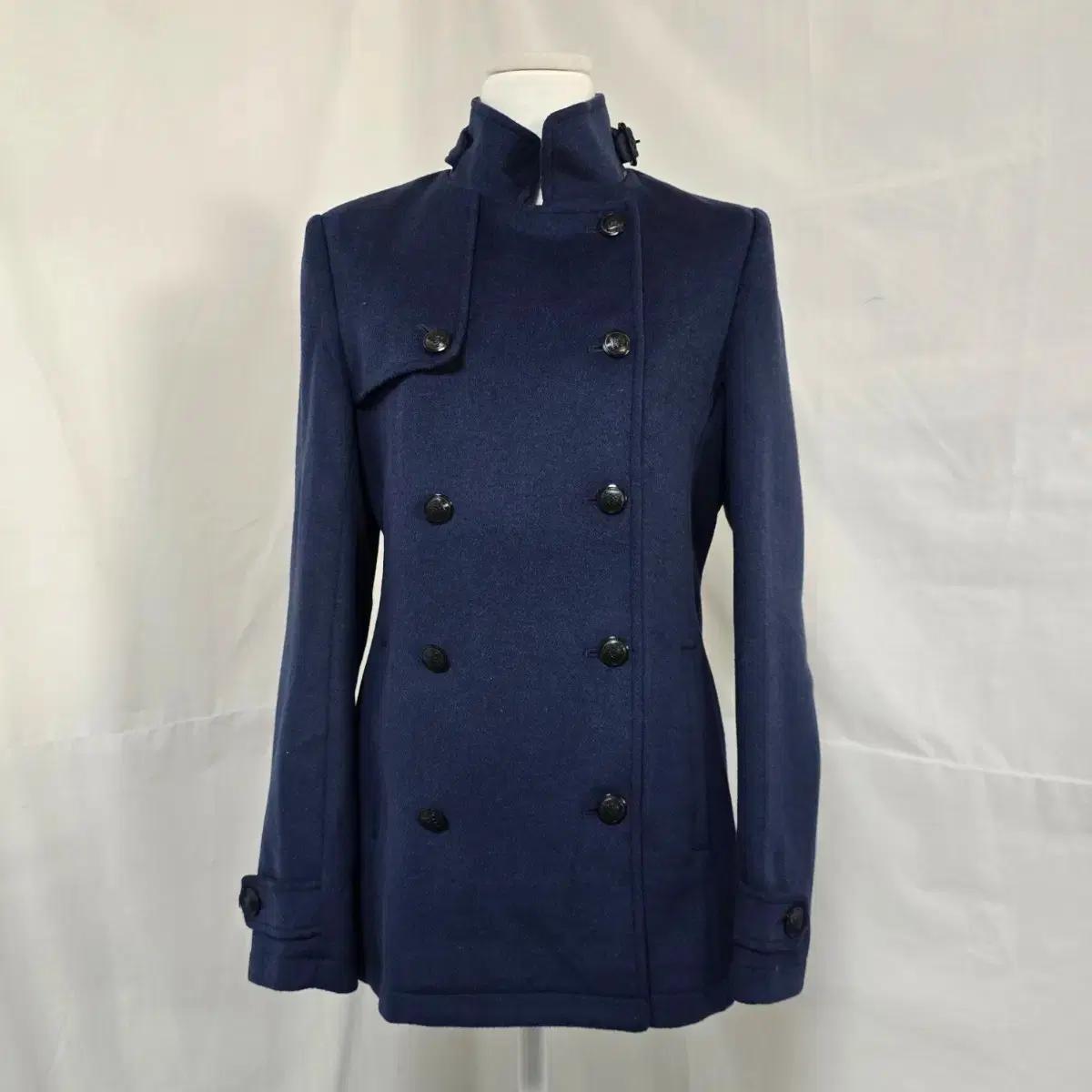 까스텔바작 네이비 더블 숏코트 여80-85. 10.27