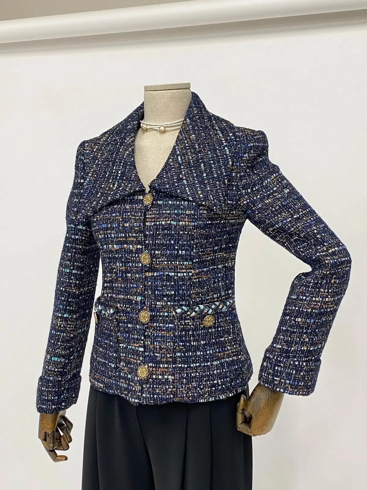 여성 가을 점퍼 코트 다크네이비