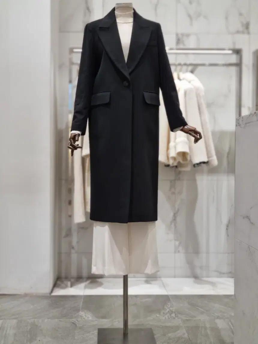 모조에스핀  리얼 캐시미어100% 싱글버튼 클래식코트
