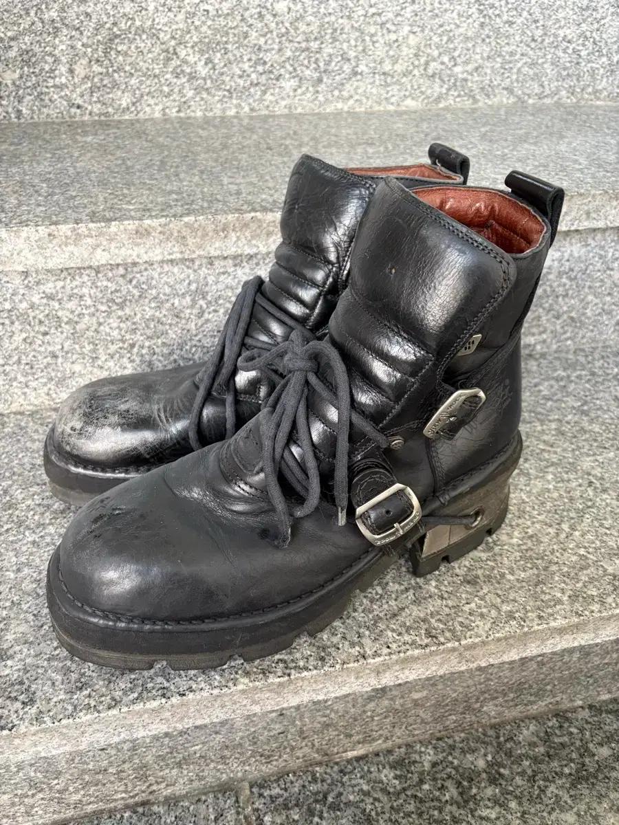 90s 빈티지 뉴락 부츠 NEW ROCK Steel Heel Boots