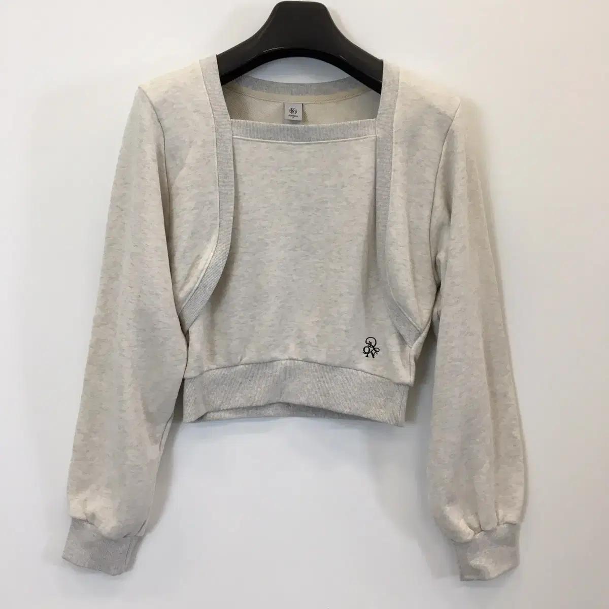 RONRON 론론 볼레로 크롭 스퀘어넥 FREE 오트밀