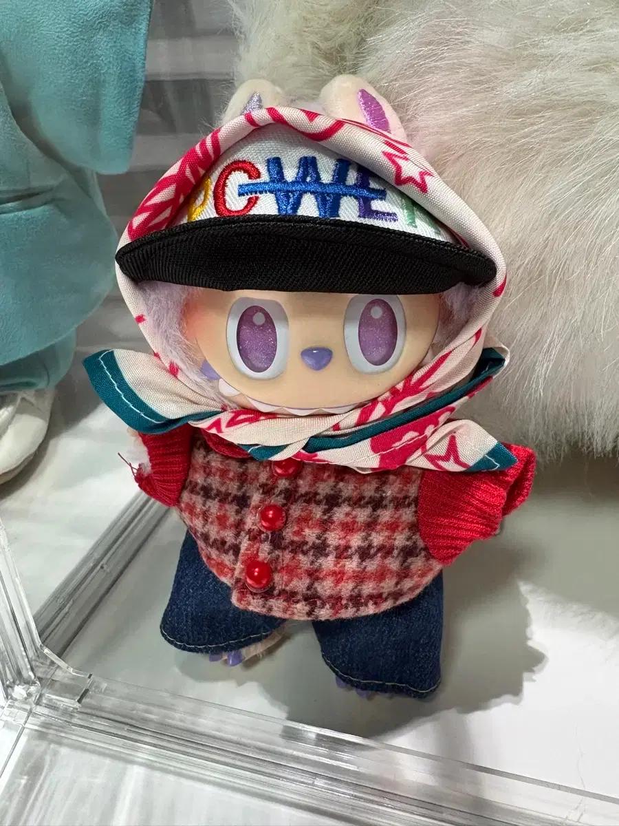 라부부 하이라이트 보라색 LUCK 정품 15-17cm 인형 (옷 포함)