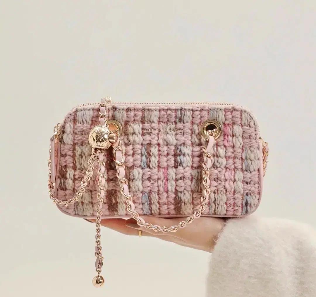 PIERRY & CO 트위드 체인백 5회사용