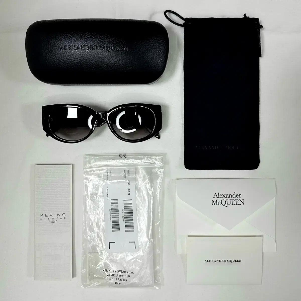 알렉산더 맥퀸 그래피티 검정 선글라스