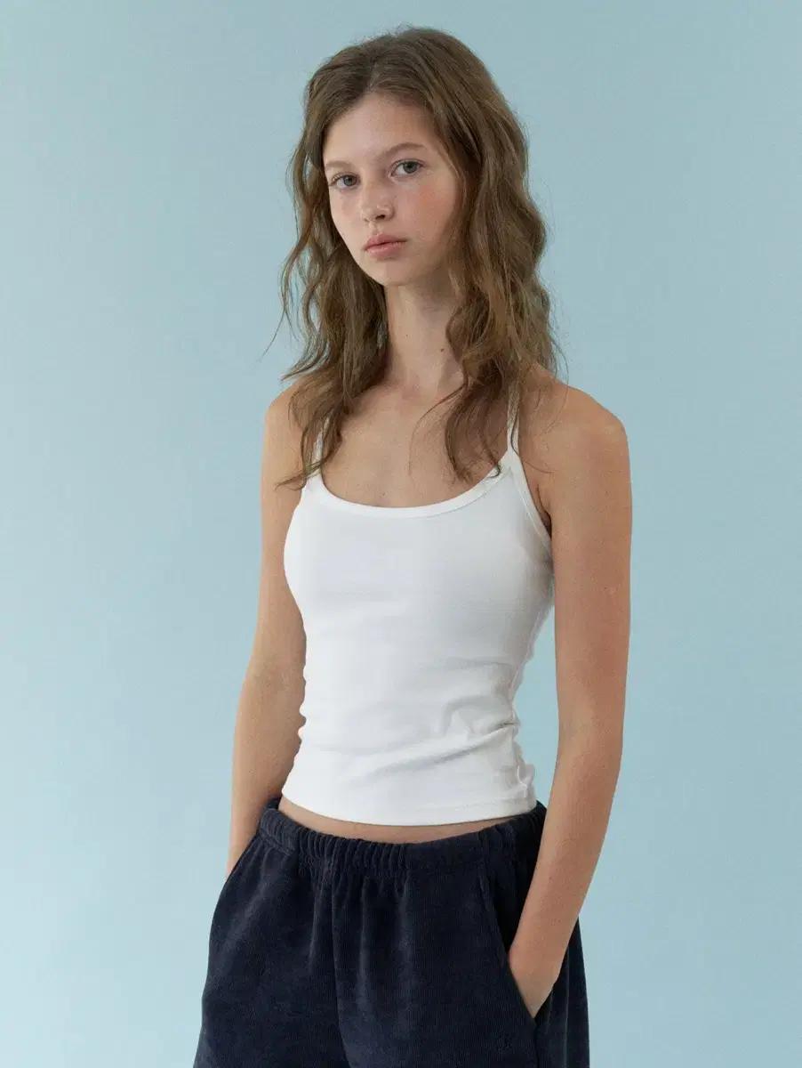 헤더먼트 홀터 슬리브 bare halter sleeveless