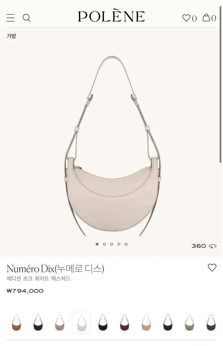 (새상품) 폴렌느 누메로 디스 초크 화이트 가방 팔아요!