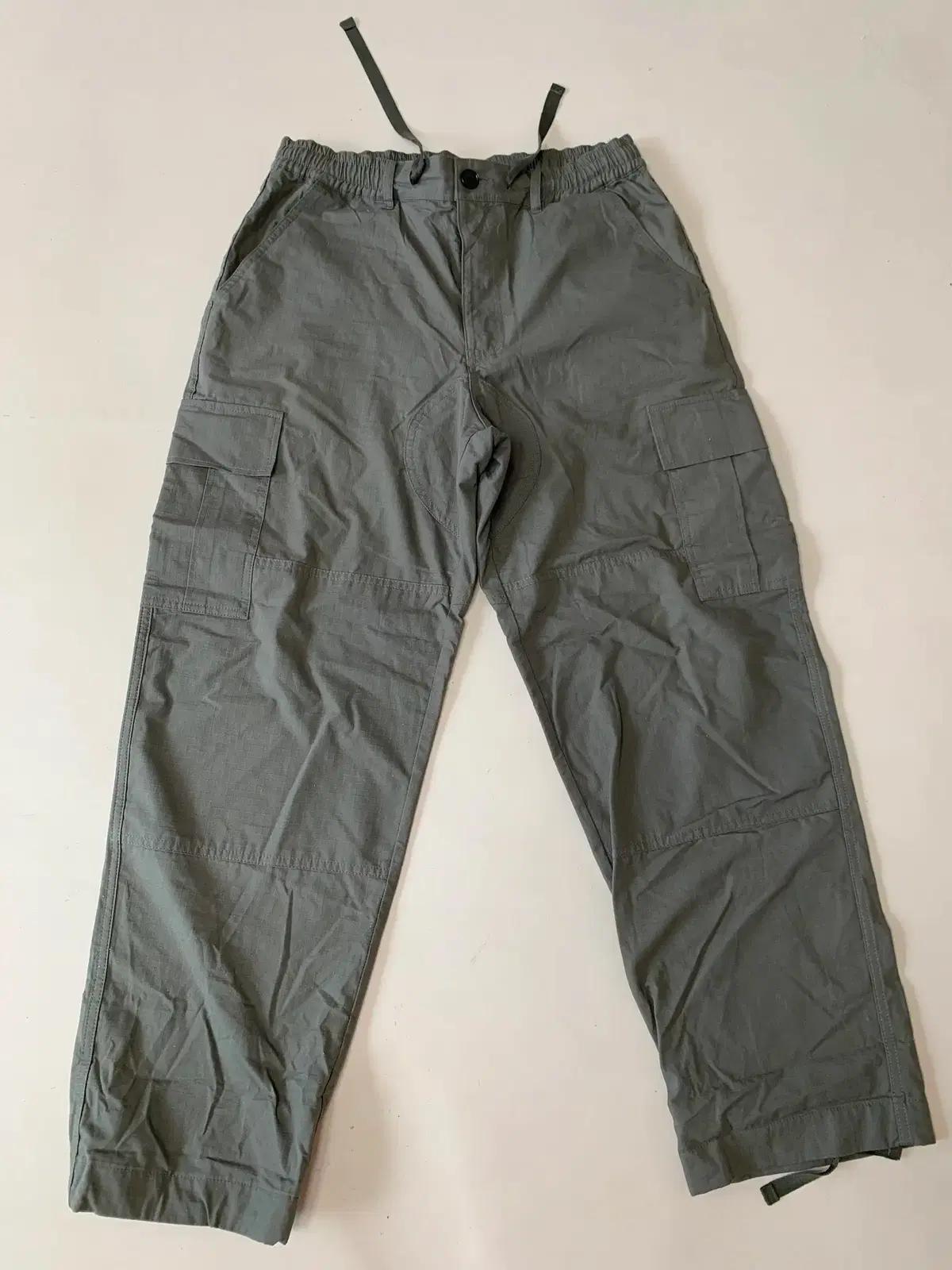 남성 오리지널 가먼트 프로젝트 오가프 카고 와이드 팬츠 카키 빈티지