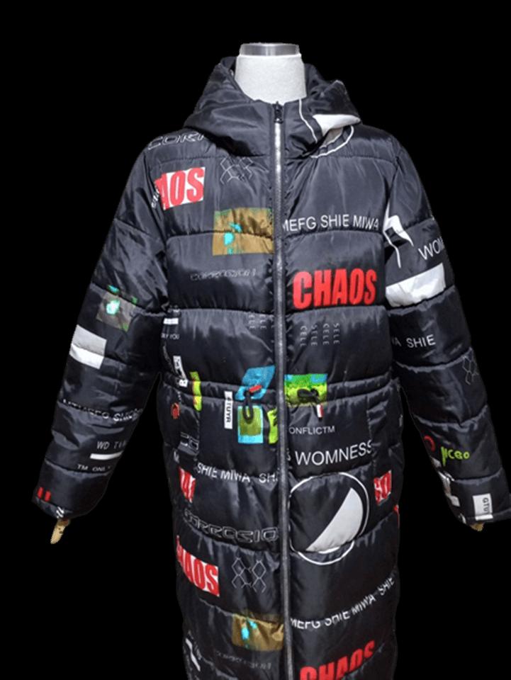 리버시블양면 레터링 멀티로고 여성 겨울용 여자후드롱패딩점퍼코트66