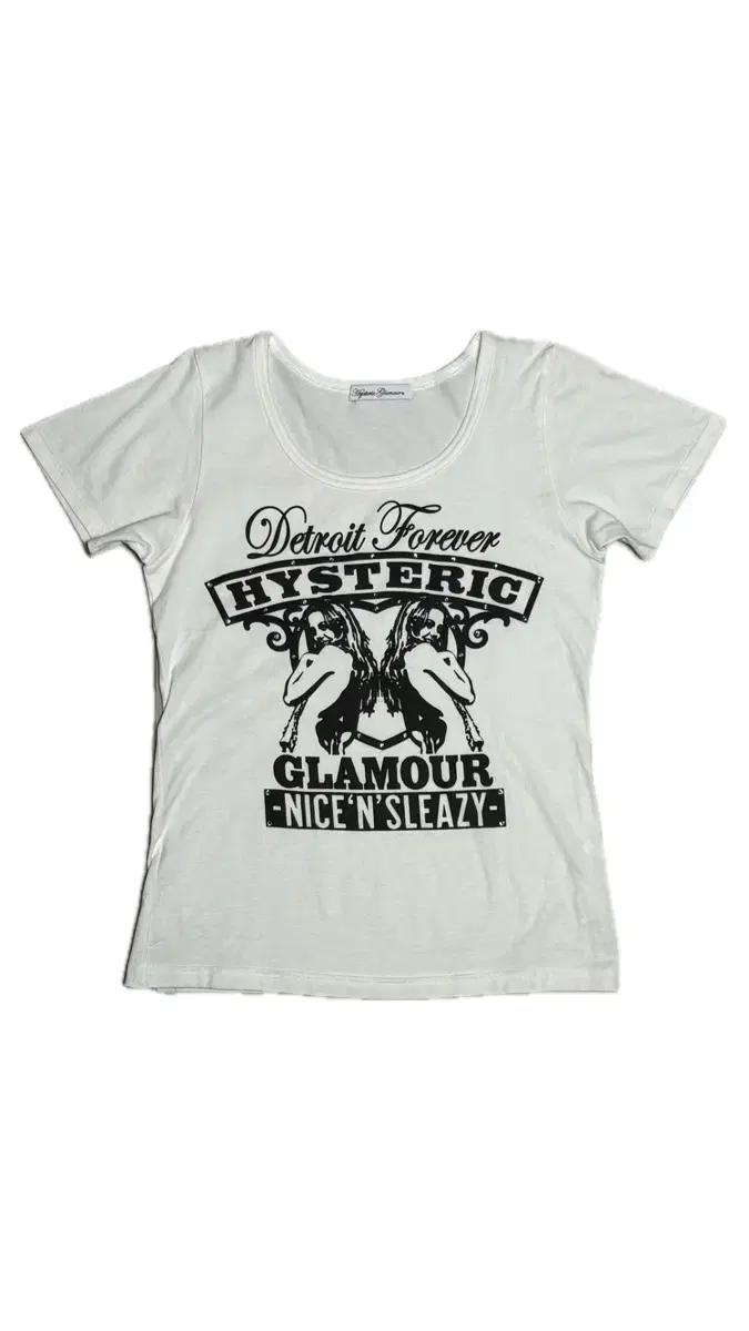 히스테릭 글래머 아카이브 라인스톤 히스걸 로고 반팔 티셔츠