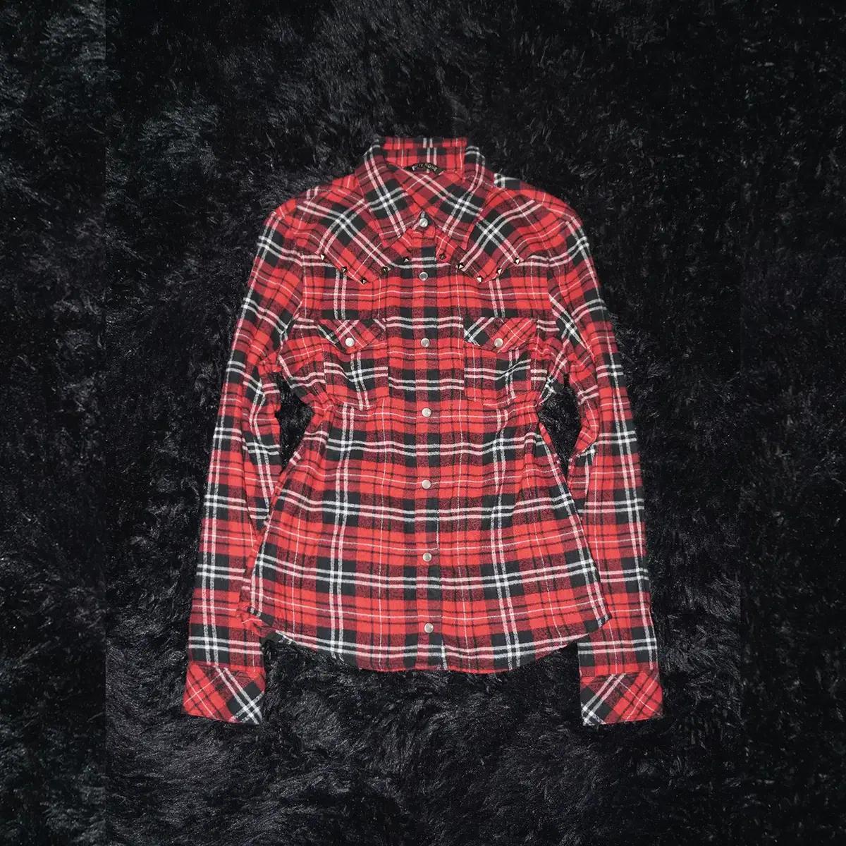 (rote rose) punk stud flannel