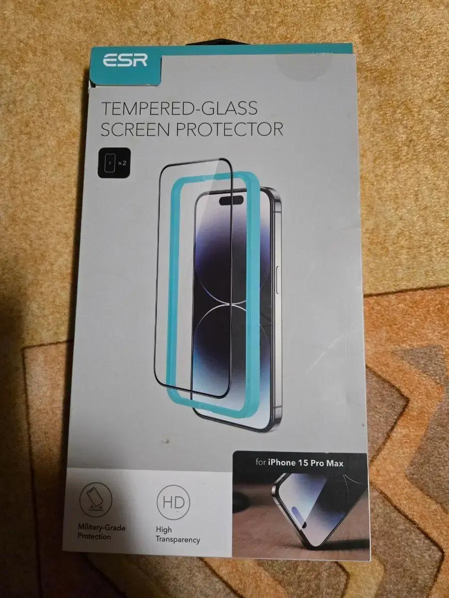 ESR 아이폰15프로맥스 강화유리 2장