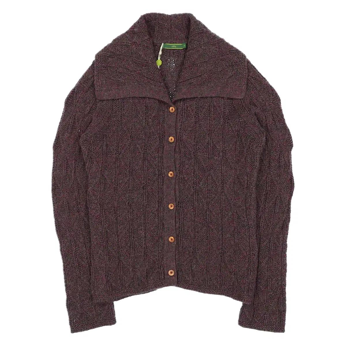 [M] 오일릴리 Oilily 여성 모 숄카라 니트 가디건 자켓 N6818
