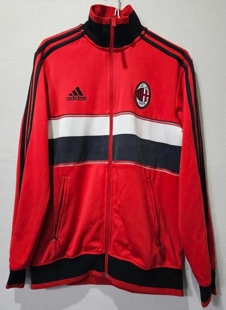 아디다스 AC밀란 빨검 레드 트랙탑 져지집업 100/L