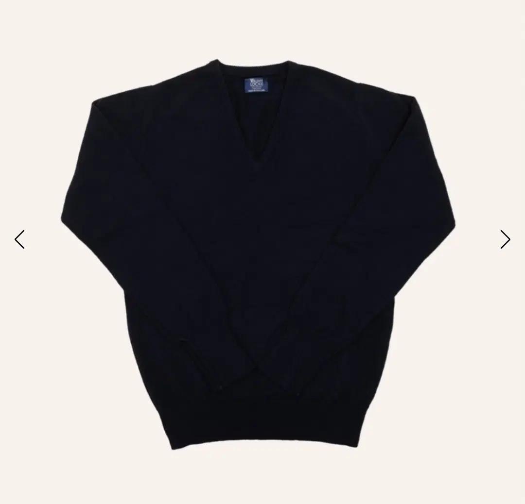 william lockie v neck sweater navy 42