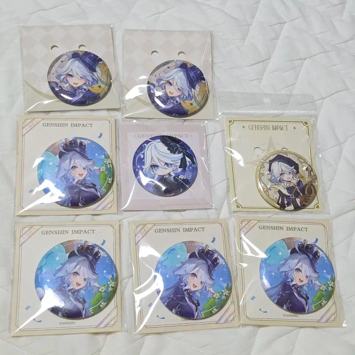 원신 공식 캔뱃지 푸리나 의상 테마 특전 3주년 웹이벤트 그림자사냥꾼