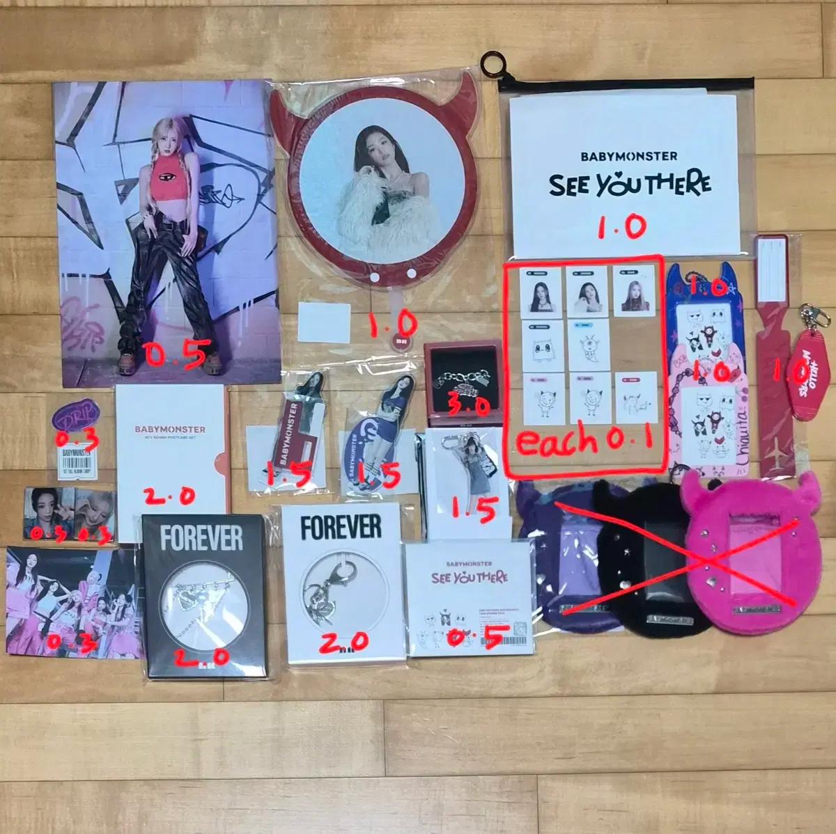 사진4장)베이비몬스터 베몬 굿즈 콘서트 팬미팅 월드투어 포카 앨범