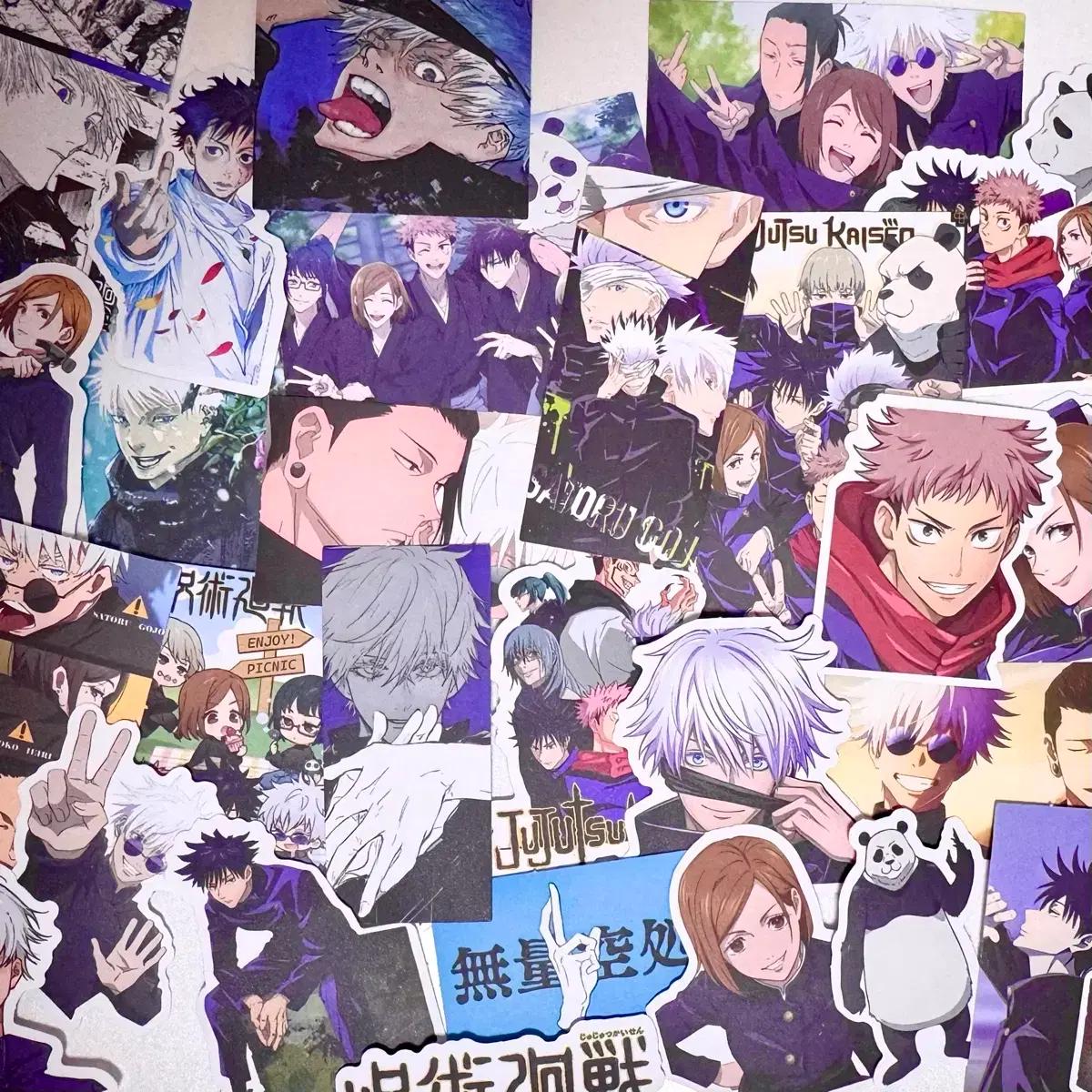 주술회전 스티커 고죠사토루이타도리메구미스그루 다꾸인스인컷캐리어핸드폰노트북