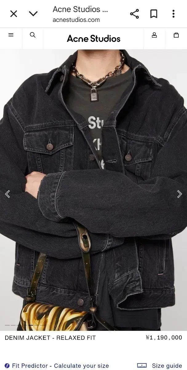 아크네 데님 자켓 relaxed fit