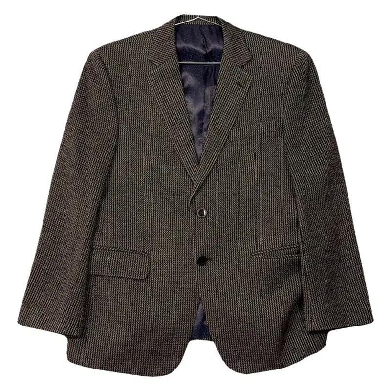 [발망] 체크 브라운 투버튼 블레이저 90