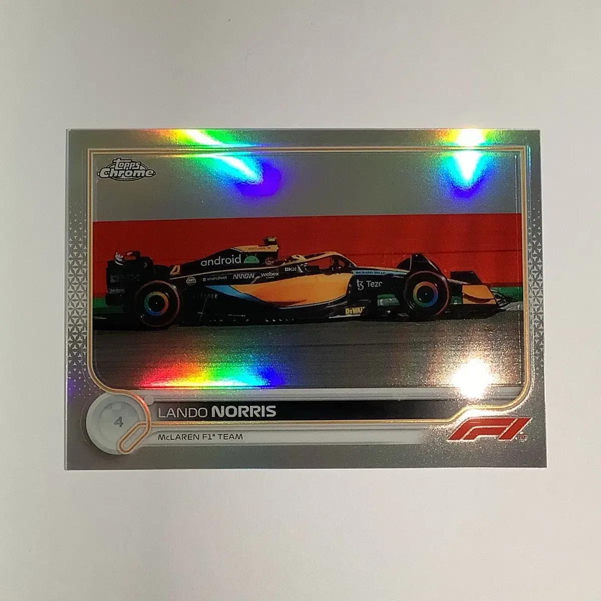 [F1] 랜도 노리스 리플렉터 탑스크롬 F1 카드