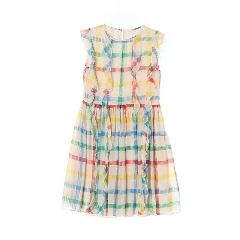 (8Y) 버버리 체크 롱 원피스