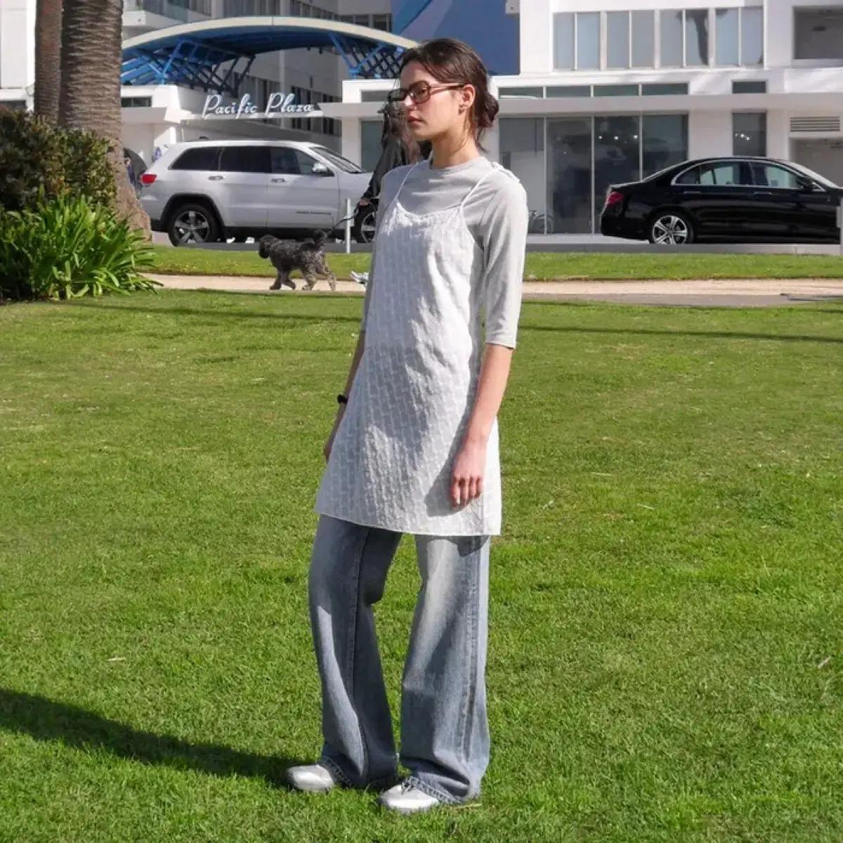 로우클래식 레이어드 스타일 롱 슬립 원피스