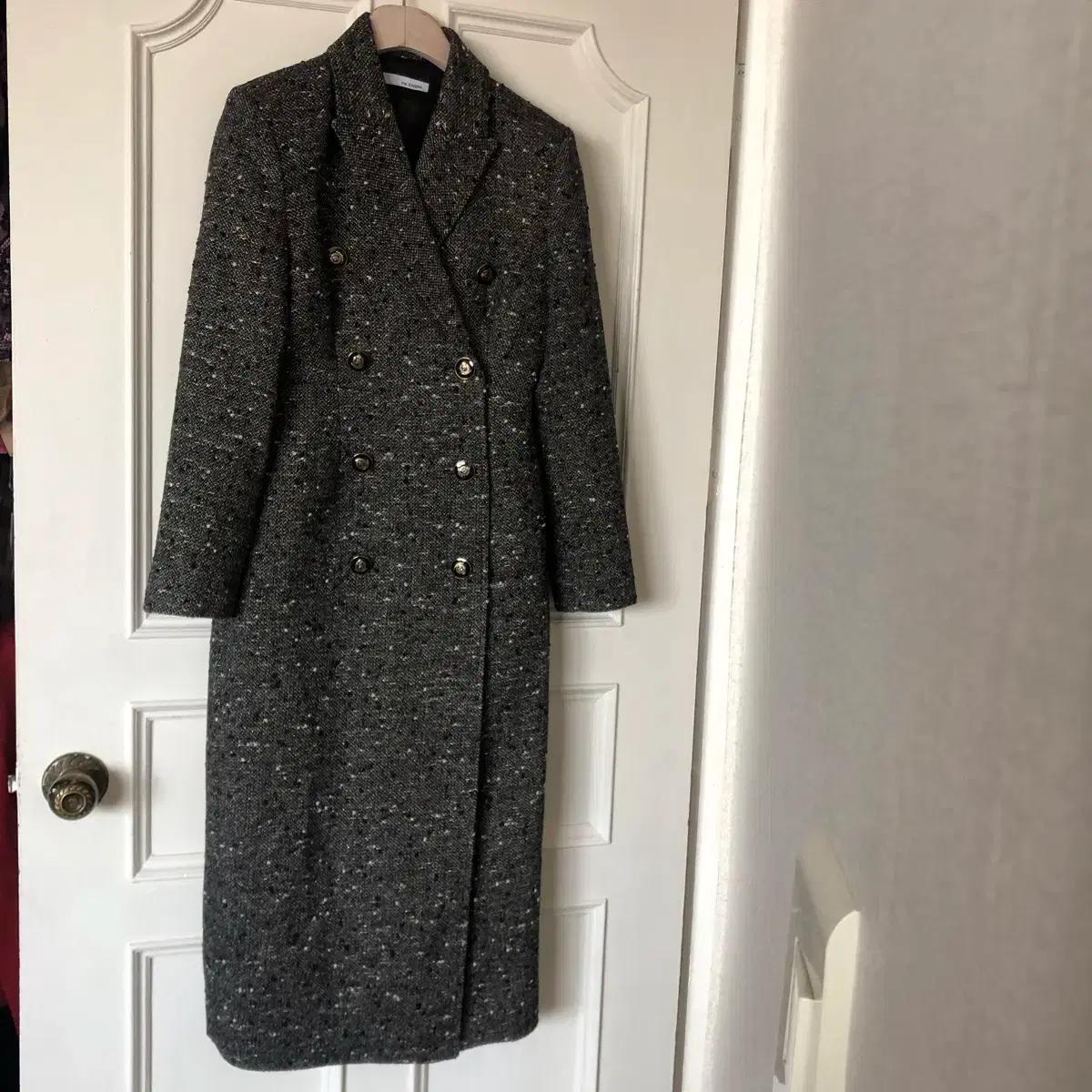 더케미 20년 트위드 롱 원피스 하객룩 결혼식 돌잔치 자켓 타임마인 코트