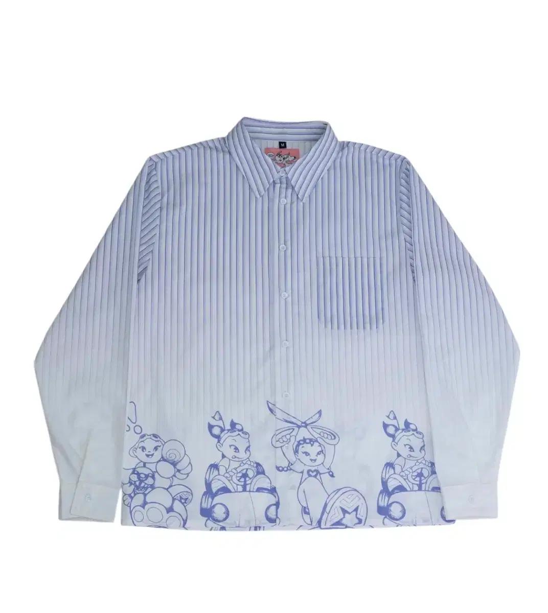 유민하 Yuminha Faux Bleach Dress Shirt [S]