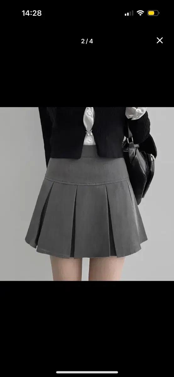 (교환)그레이 미니스커트 ->베이지,브라운