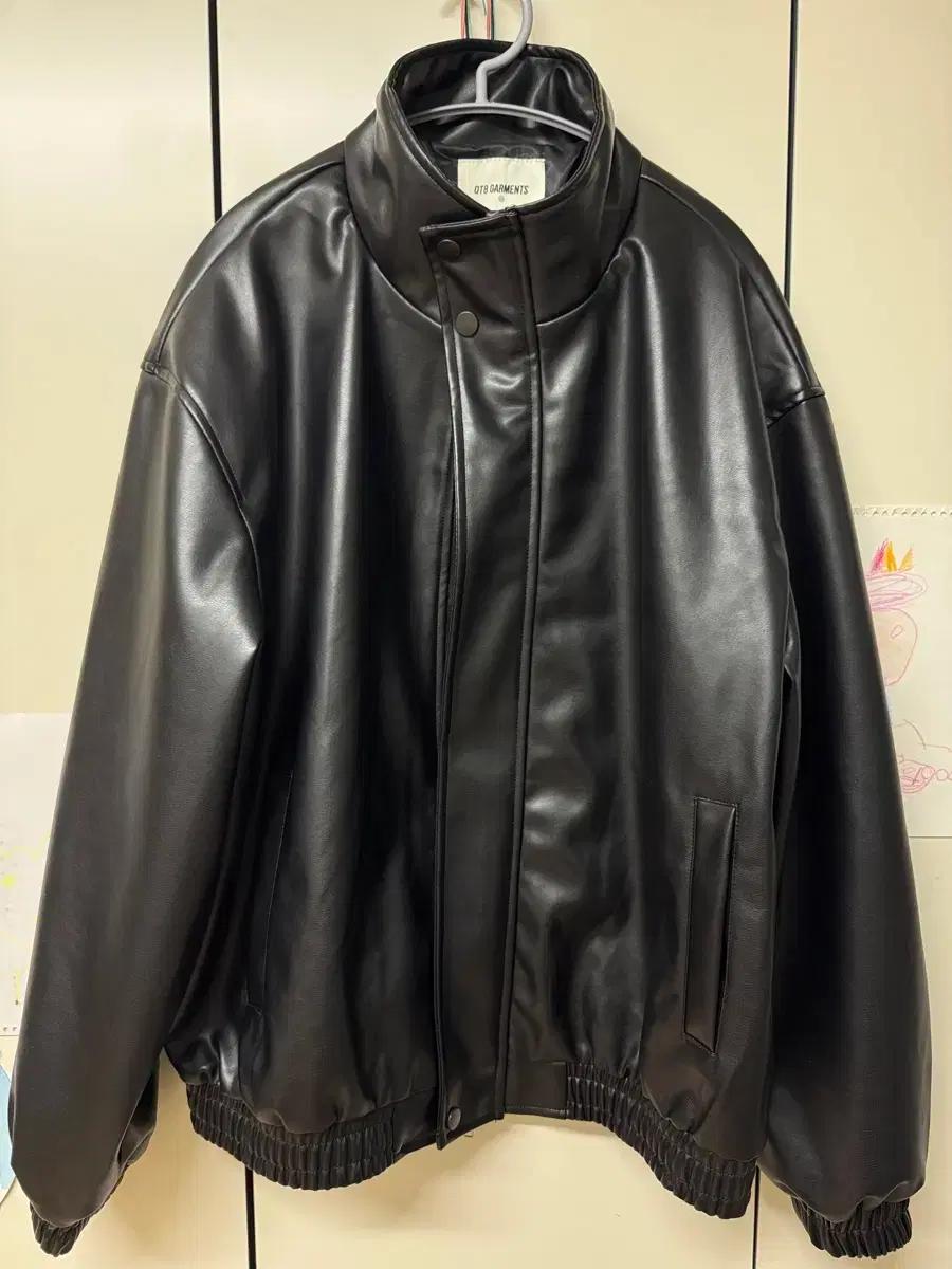 큐티에잇가먼츠 QT8 Garments 블랙 레더 가죽 자켓
