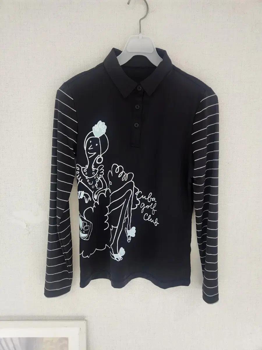 블랙 Cuba Golf Club 긴팔 카라티