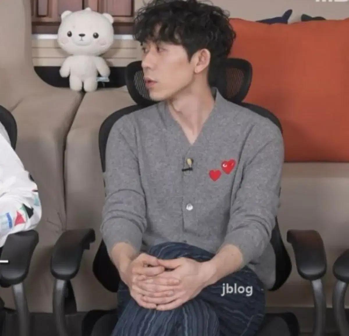 [XL]꼼데가르송 더블와펜 가디건/코쿤 꼼데 가디건
