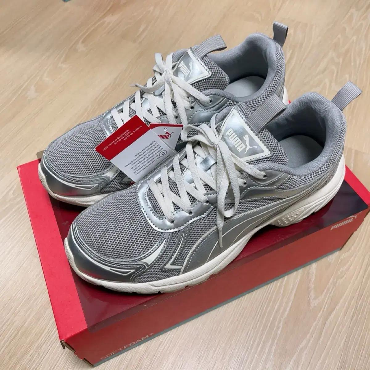 푸마 밀레니오 운동화 실버 270! 남자신발 런닝화 스니커즈 단화 워커