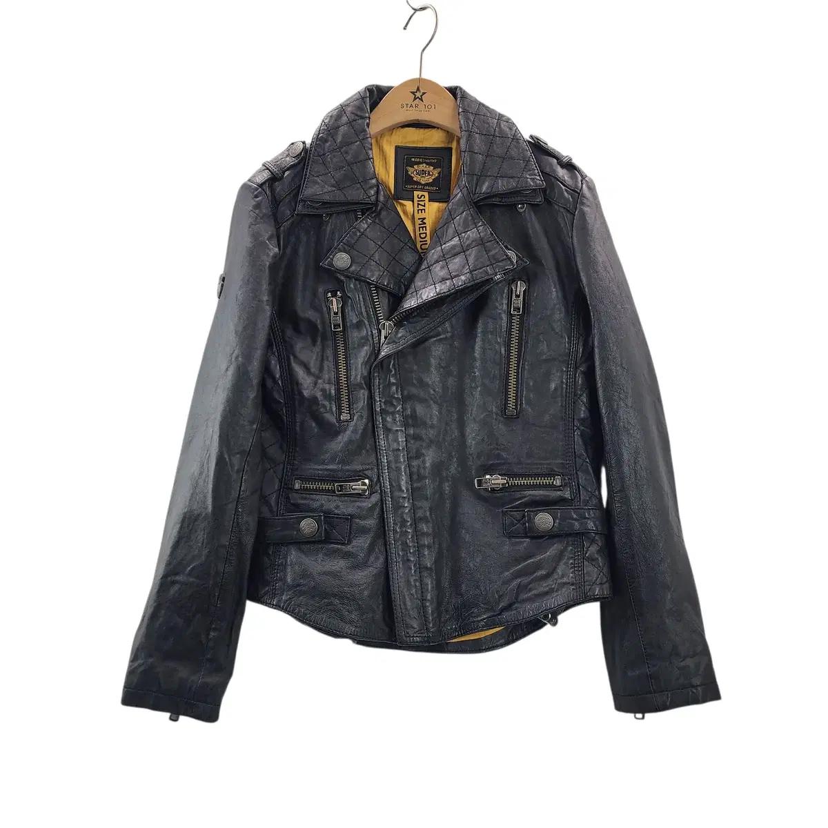 [M] Superdry 슈퍼드라이 여성 바이커 가죽 자켓