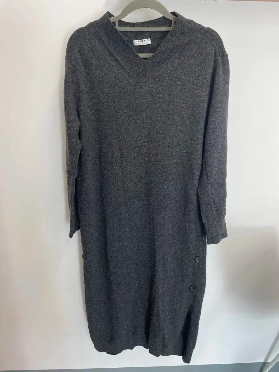 ANNE KLEIN 울+캐시미어 롱 니트원피스 (55)