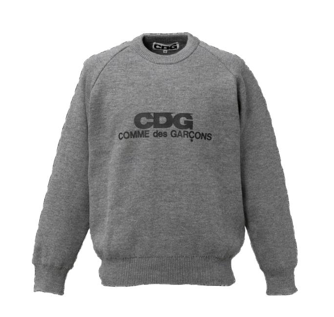 CDG 라운드넥 스쿨 풀오버 그레이 (XL)
