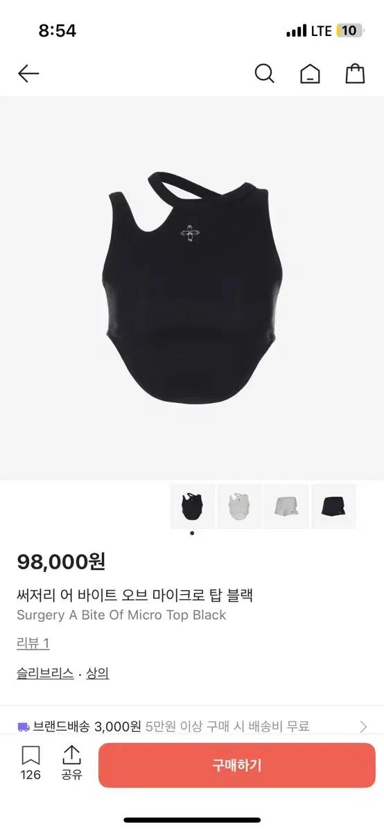 surgery 써저리 어 바이트 오브 마이크로 탑 나시 블랙 M