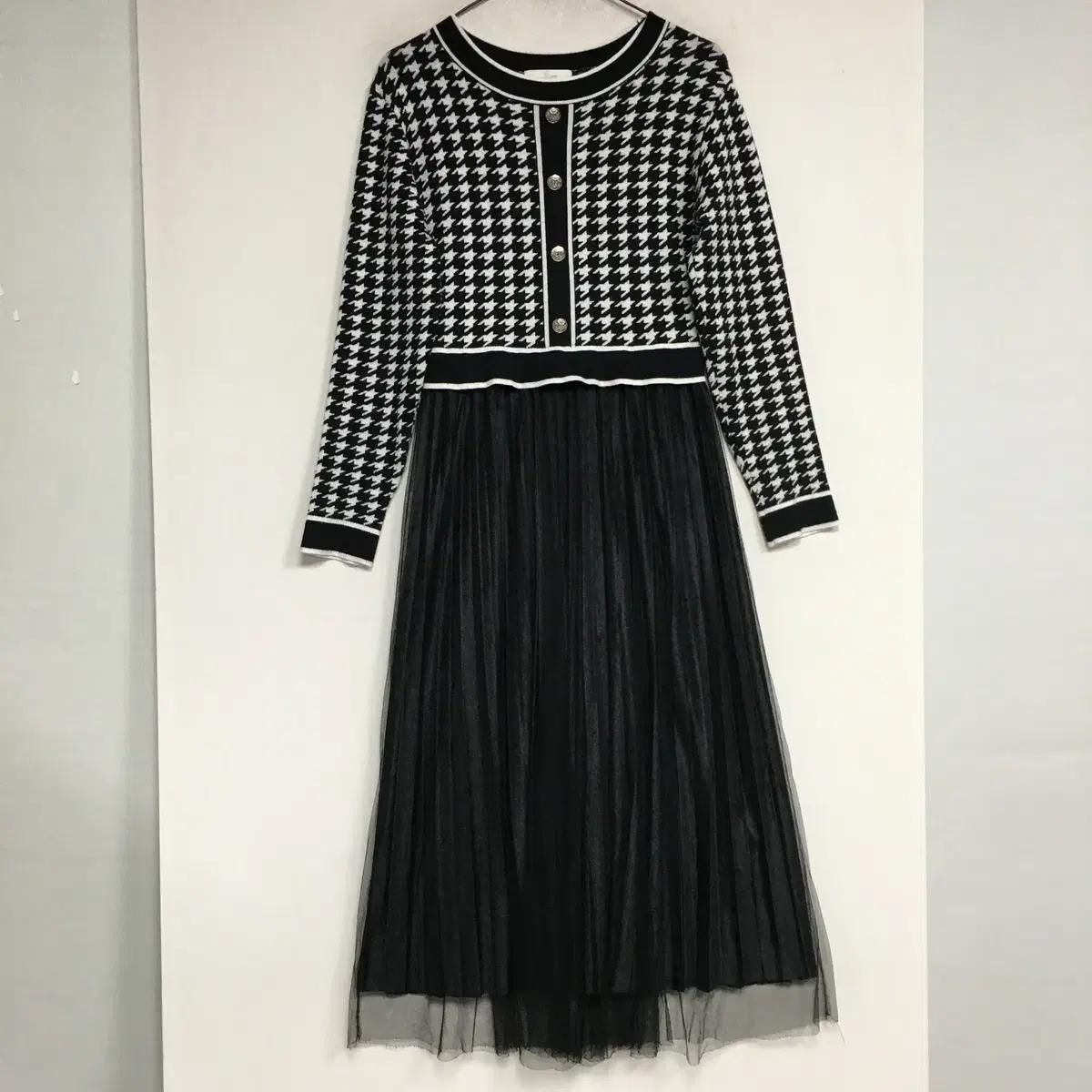 JJ지고트 니트 플레어 샤 원피스 F