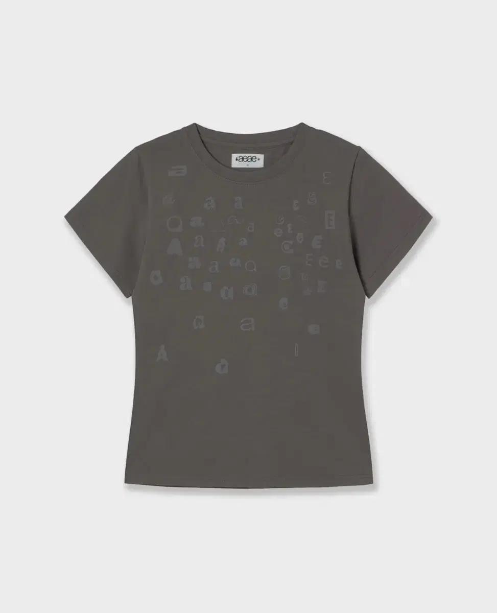 에이이에이이 scattered letter tee OS 차콜
