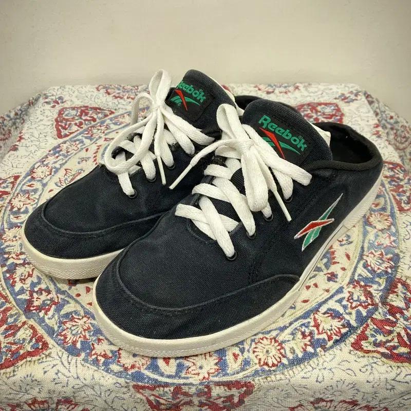 리복 슬라이스 뮬 캔버스 신발 250 E00011