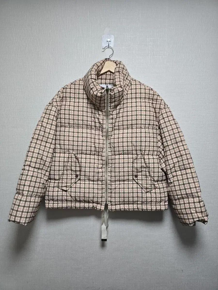 브랜드 LAP 체크 숏패딩 덕다운 점퍼