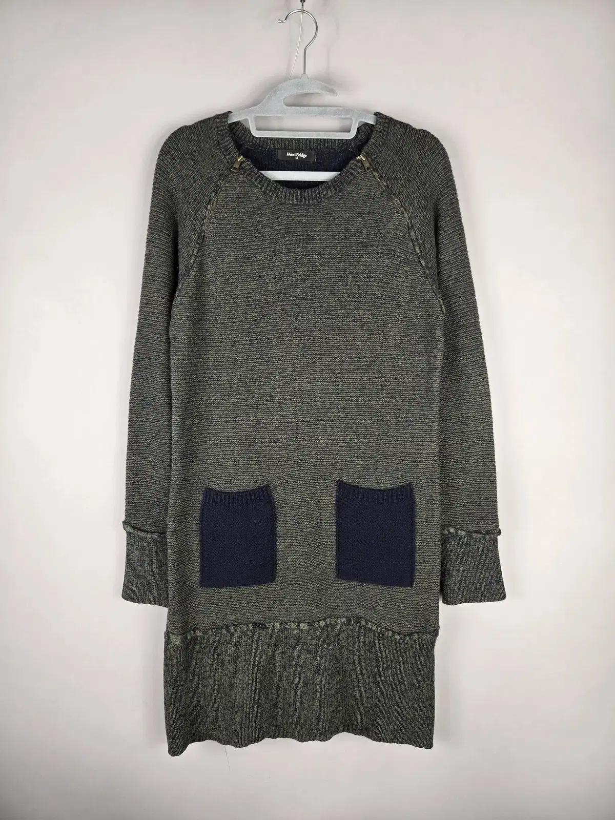 [무료배송]마인드브릿지 66 여성 울 혼방 니트 미디 원피스